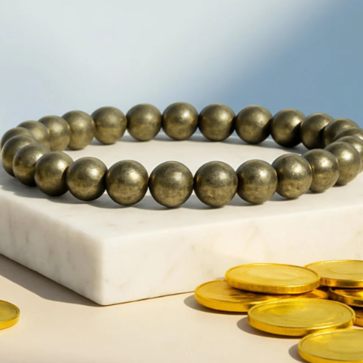 Pyrite Bracelet - Money Magnet [Certified | Abhimantrit - Energized | 100% Original and Natural]