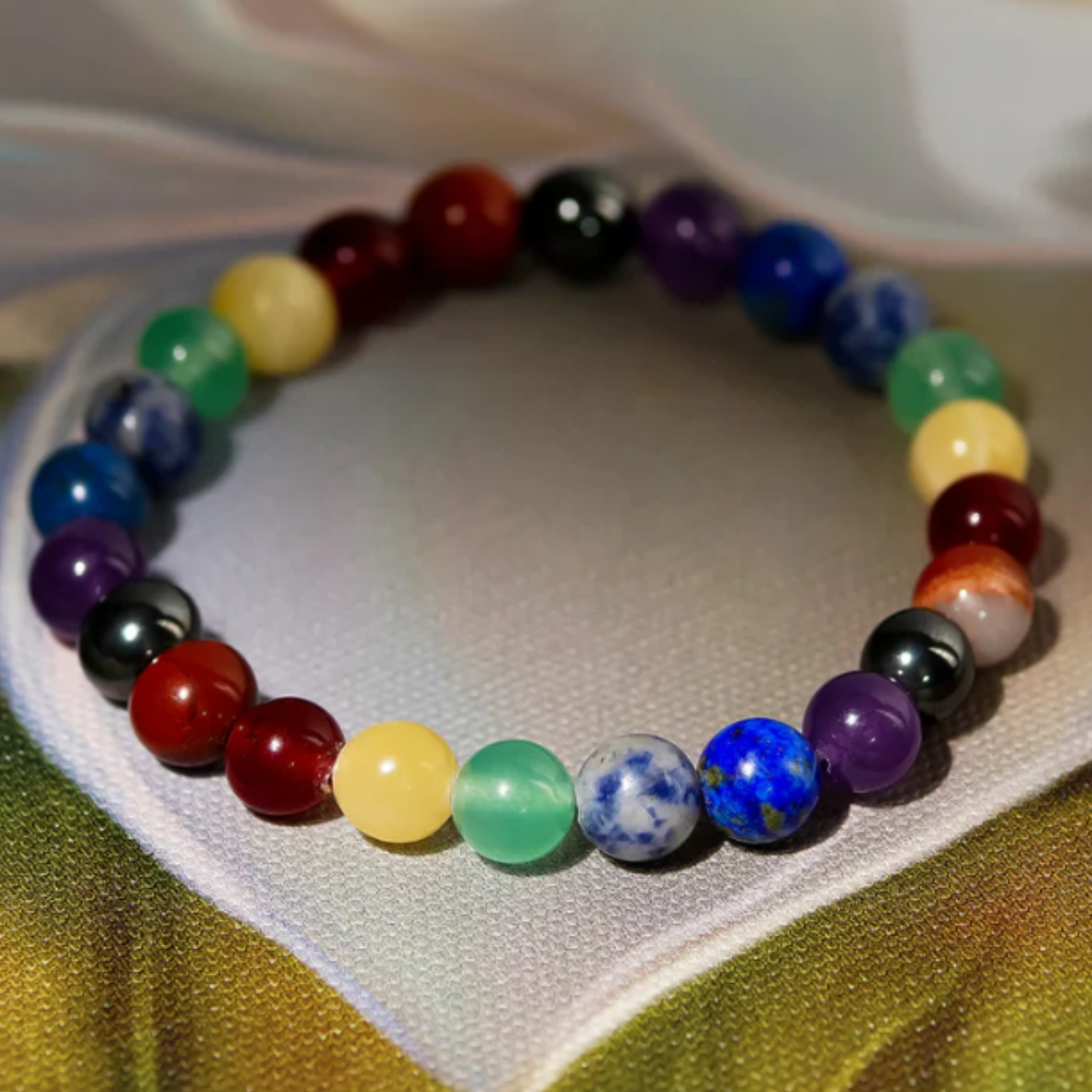 7 Chakra Bracelet [Certified | Abhimantrit - Energized | 100% Original and Natural]