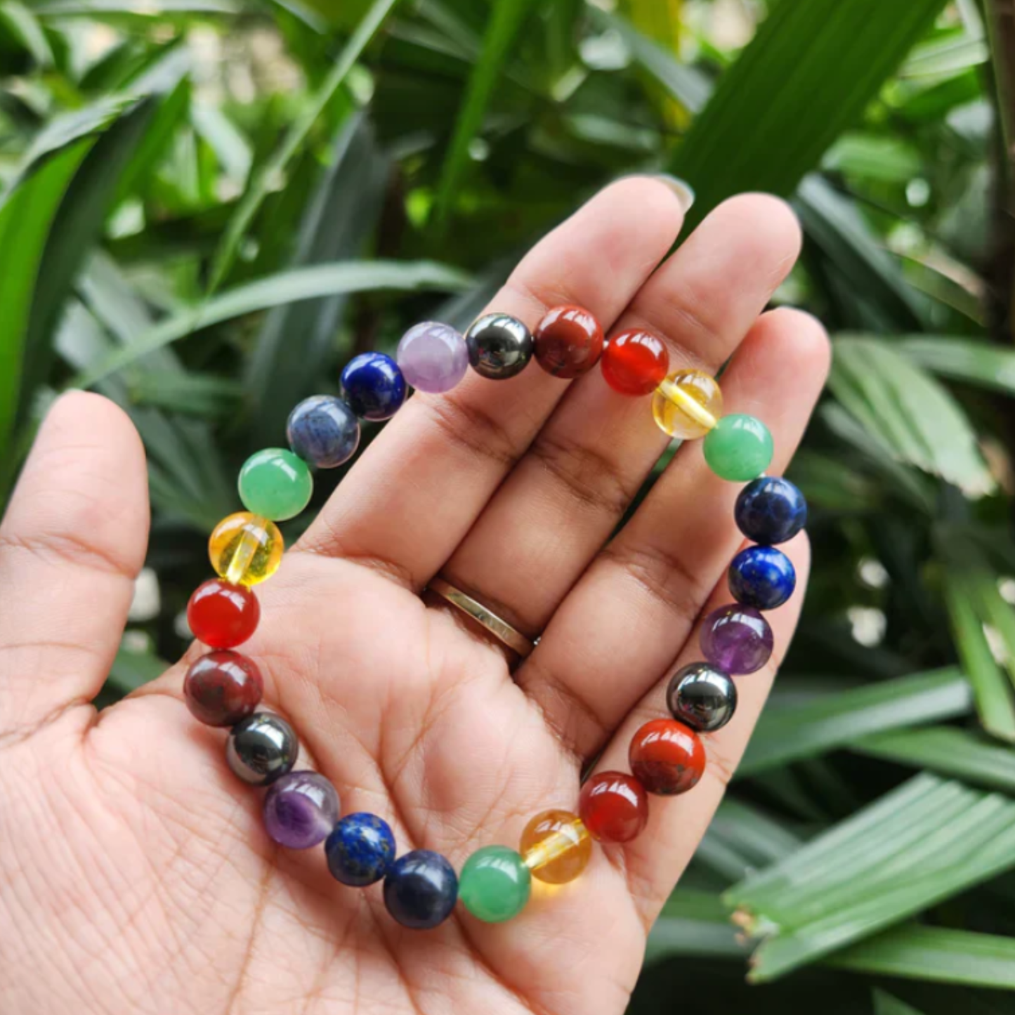 7 Chakra Bracelet [Certified | Abhimantrit - Energized | 100% Original and Natural]