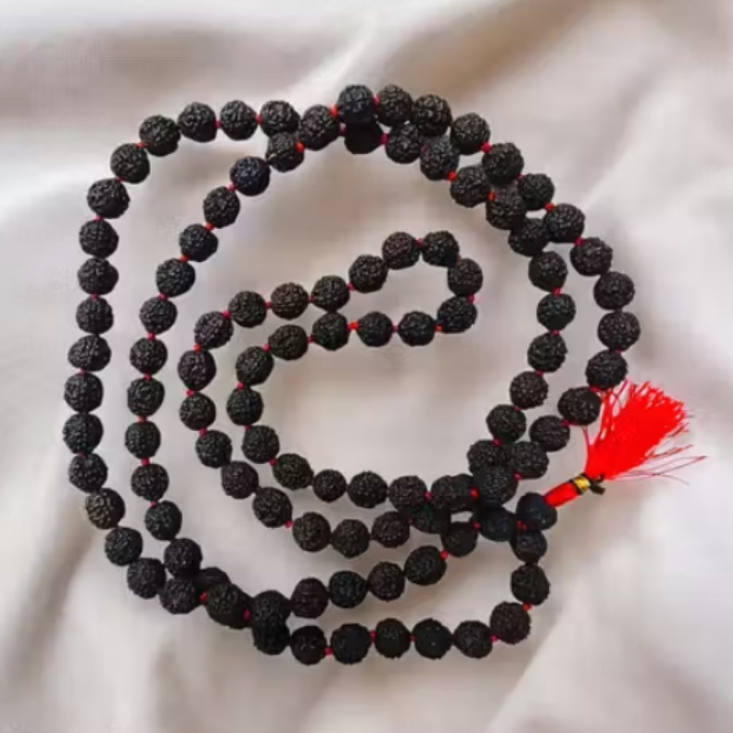 Black 5 Mukhi Rudraksha Mala [Certified | Abhimantrit - Energized | 100% Original and Natural]