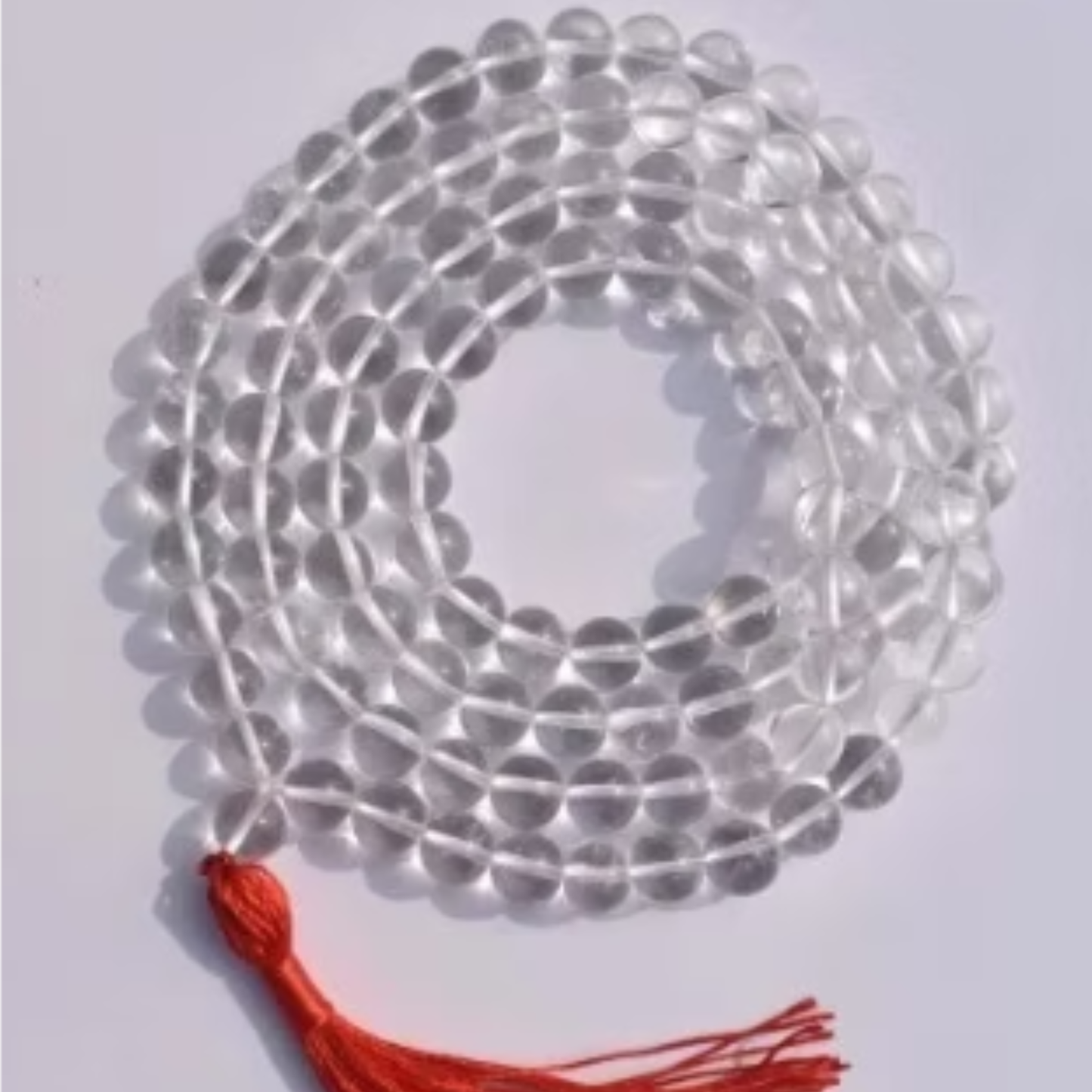 Clear Quartz(Spathik) Mala [Certified | Abhimantrit - Energized | 100% Original and Natural]