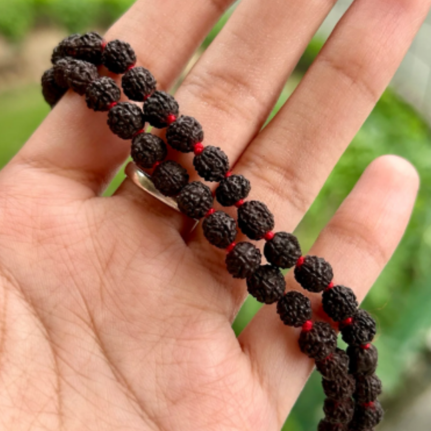 Black 5 Mukhi Rudraksha Mala [Certified | Abhimantrit - Energized | 100% Original and Natural]