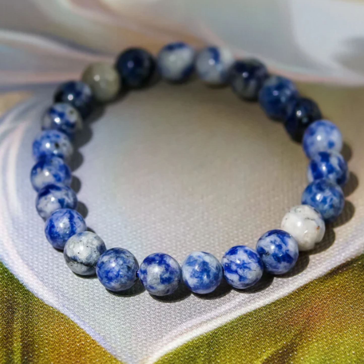 Sodalite Bracelet [Certified | Abhimantrit - Energized | 100% Original and Natural]
