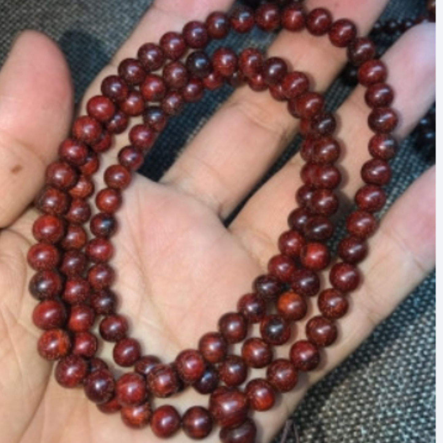Red Chandan(Sandalwood) Mala [Certified | Abhimantrit - Energized | 100% Original and Natural]