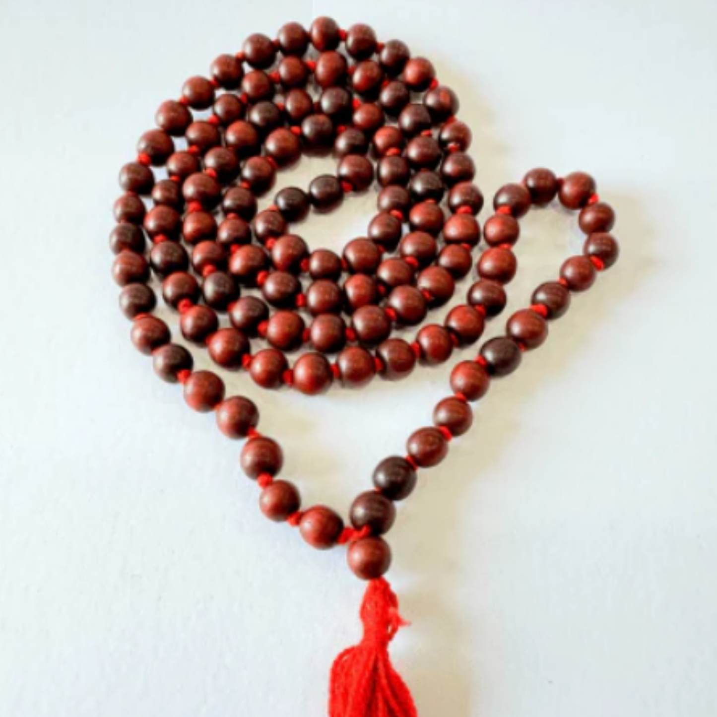 Red Chandan(Sandalwood) Mala [Certified | Abhimantrit - Energized | 100% Original and Natural]