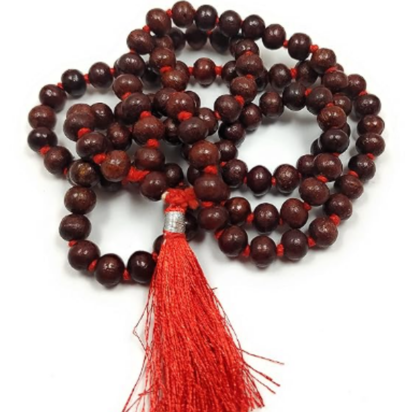 Red Chandan(Sandalwood) Mala [Certified | Abhimantrit - Energized | 100% Original and Natural]