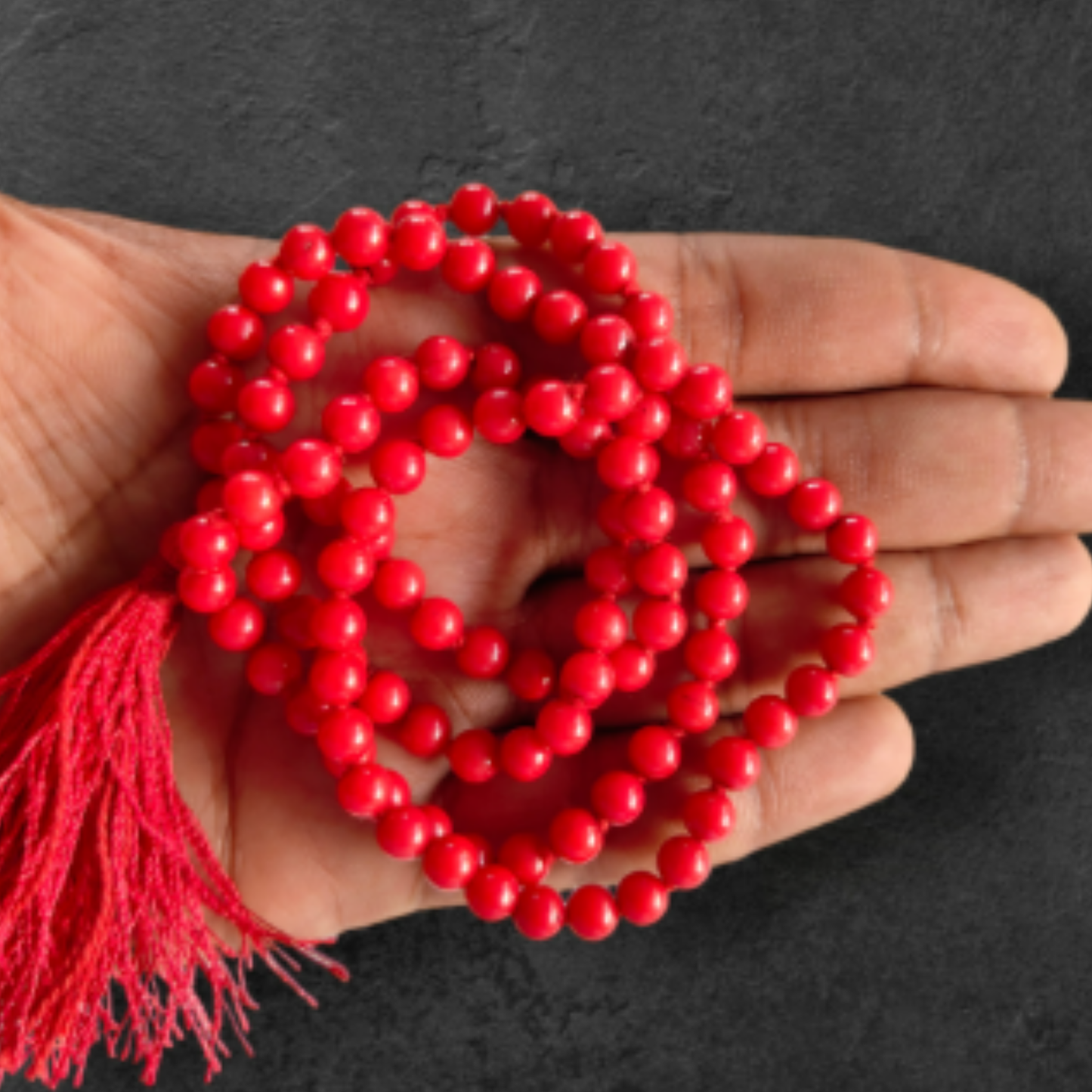 Red Coral Mala [Certified | Abhimantrit - Energized | 100% Original and Natural]