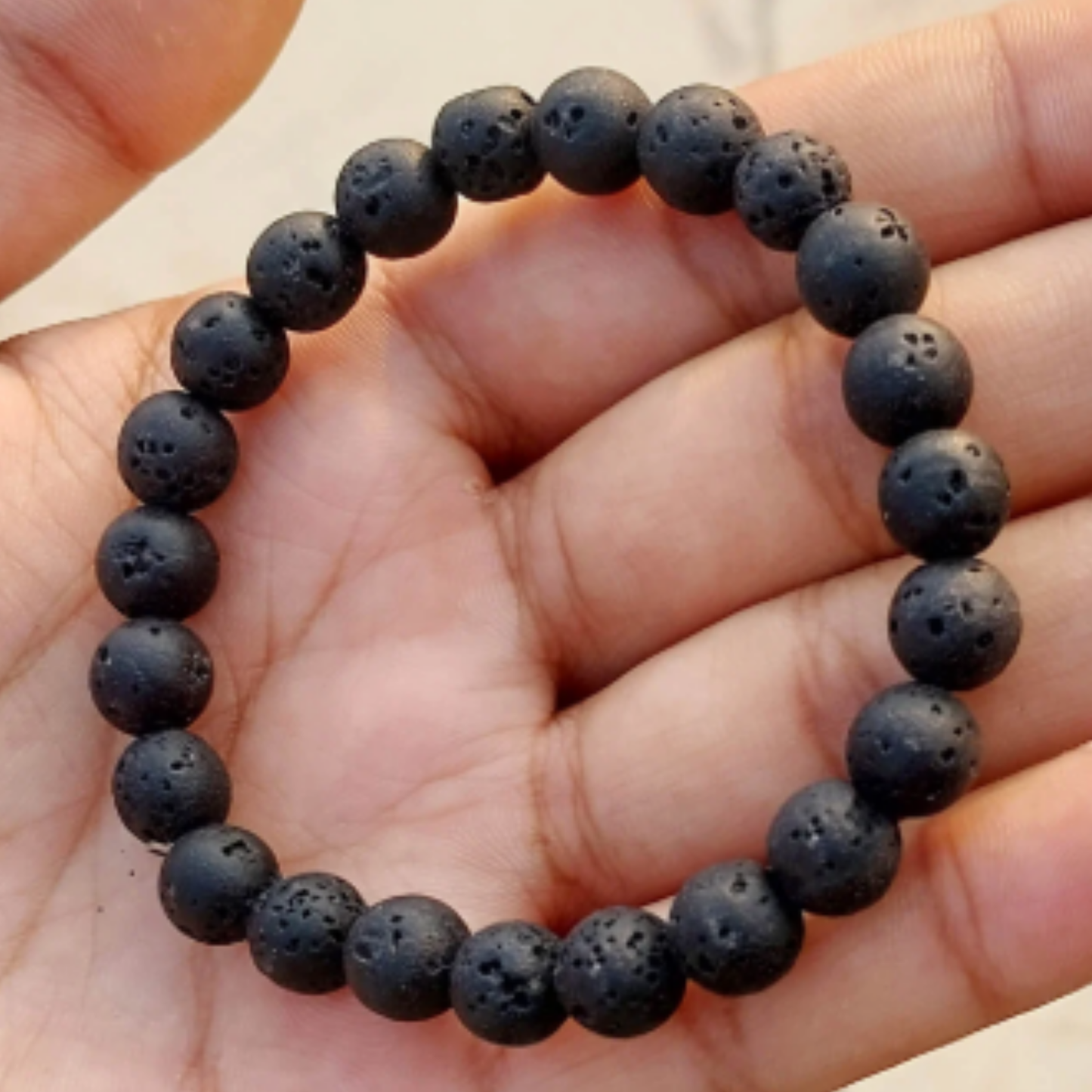 Lava Bracelet [Certified | Abhimantrit - Energized | 100% Original and Natural]