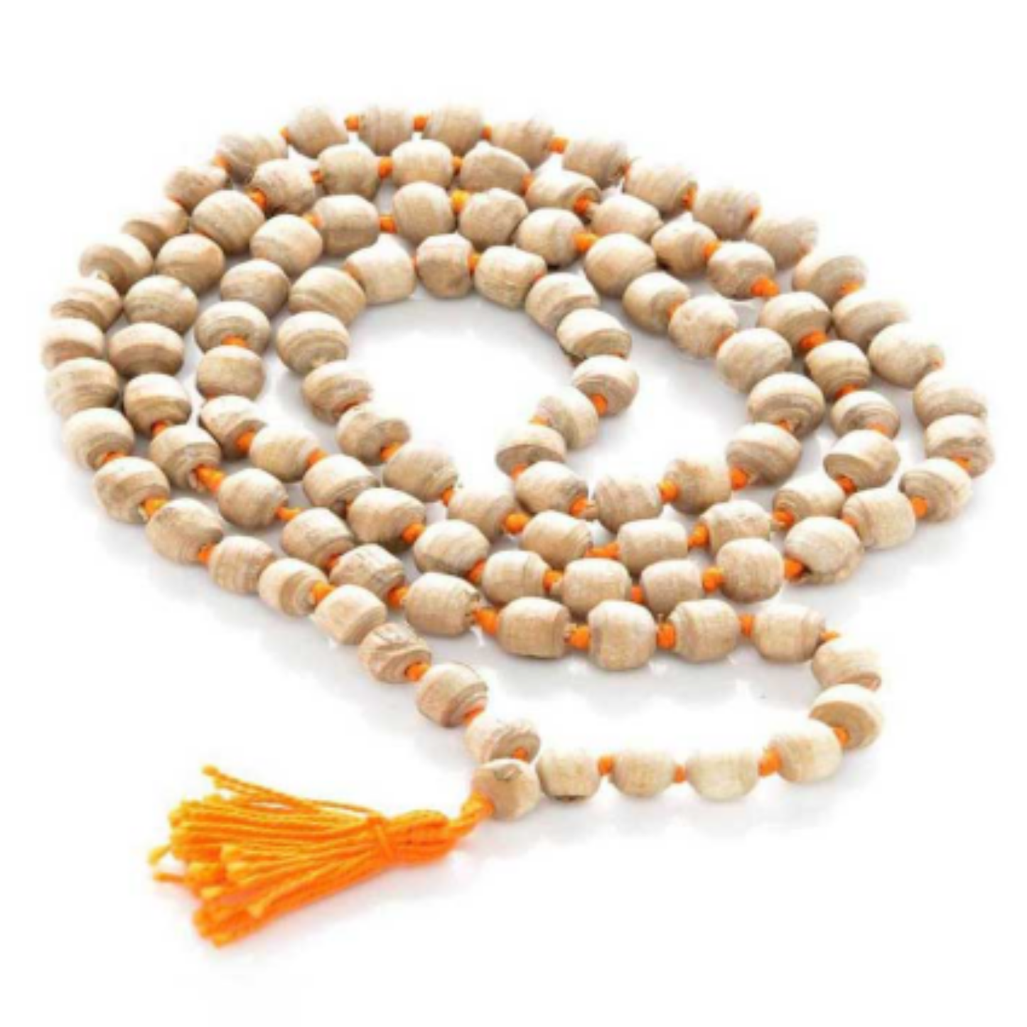 White Chandan(Sandalwood) Mala [Certified | Abhimantrit - Energized | 100% Original and Natural]