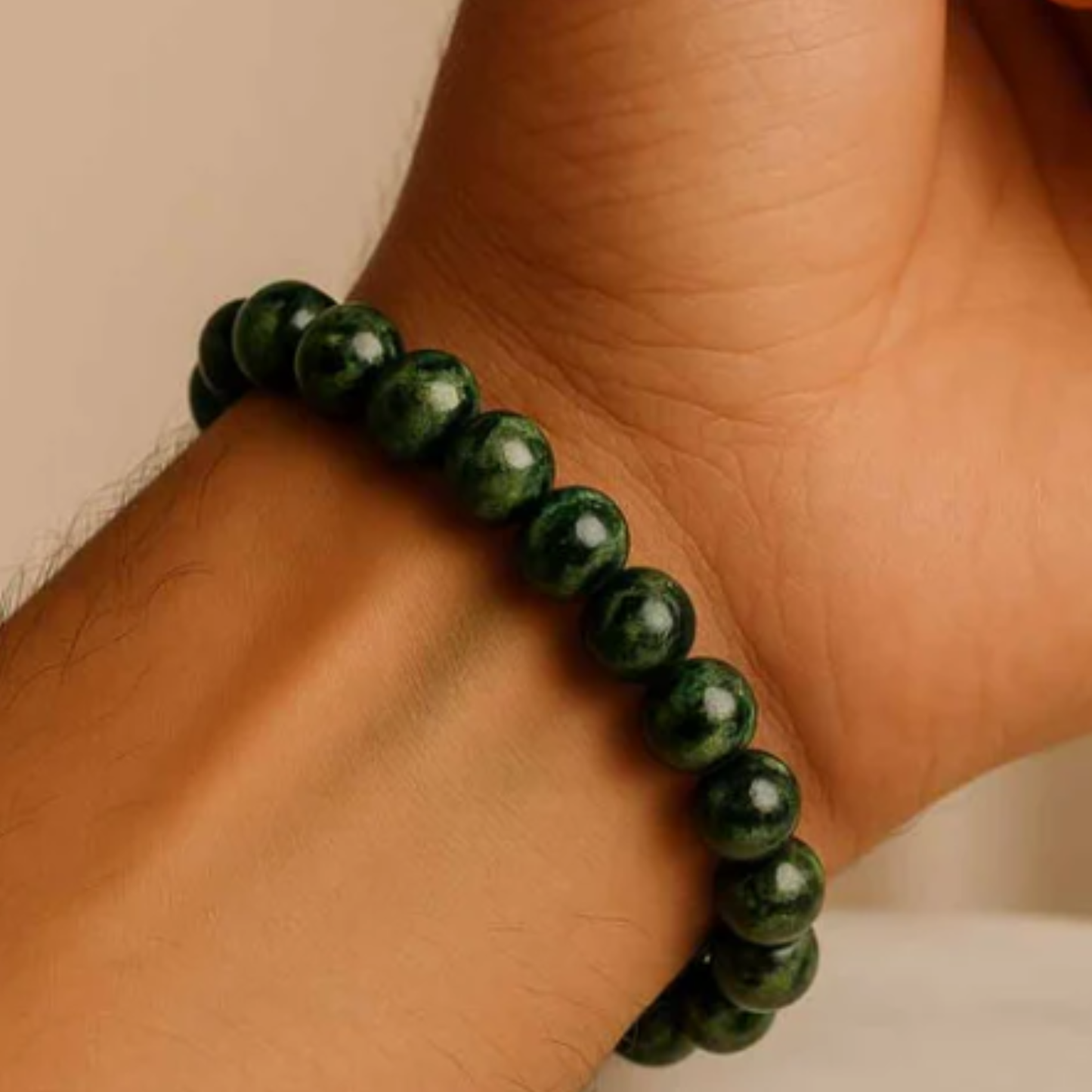 Kambaba Jasper Bracelet [Certified | Abhimantrit - Energized | 100% Original and Natural]