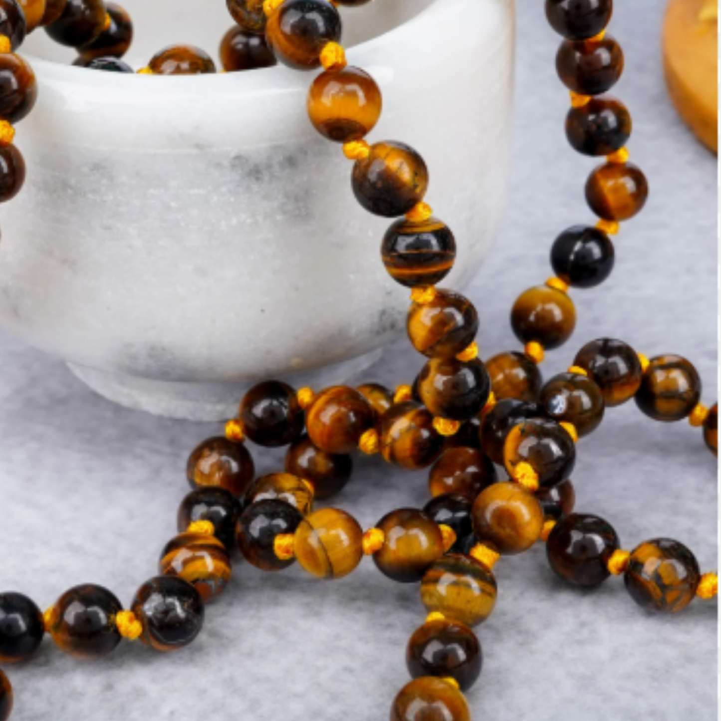 Tiger Eye Mala [Certified | Abhimantrit - Energized | 100% Original and Natural]