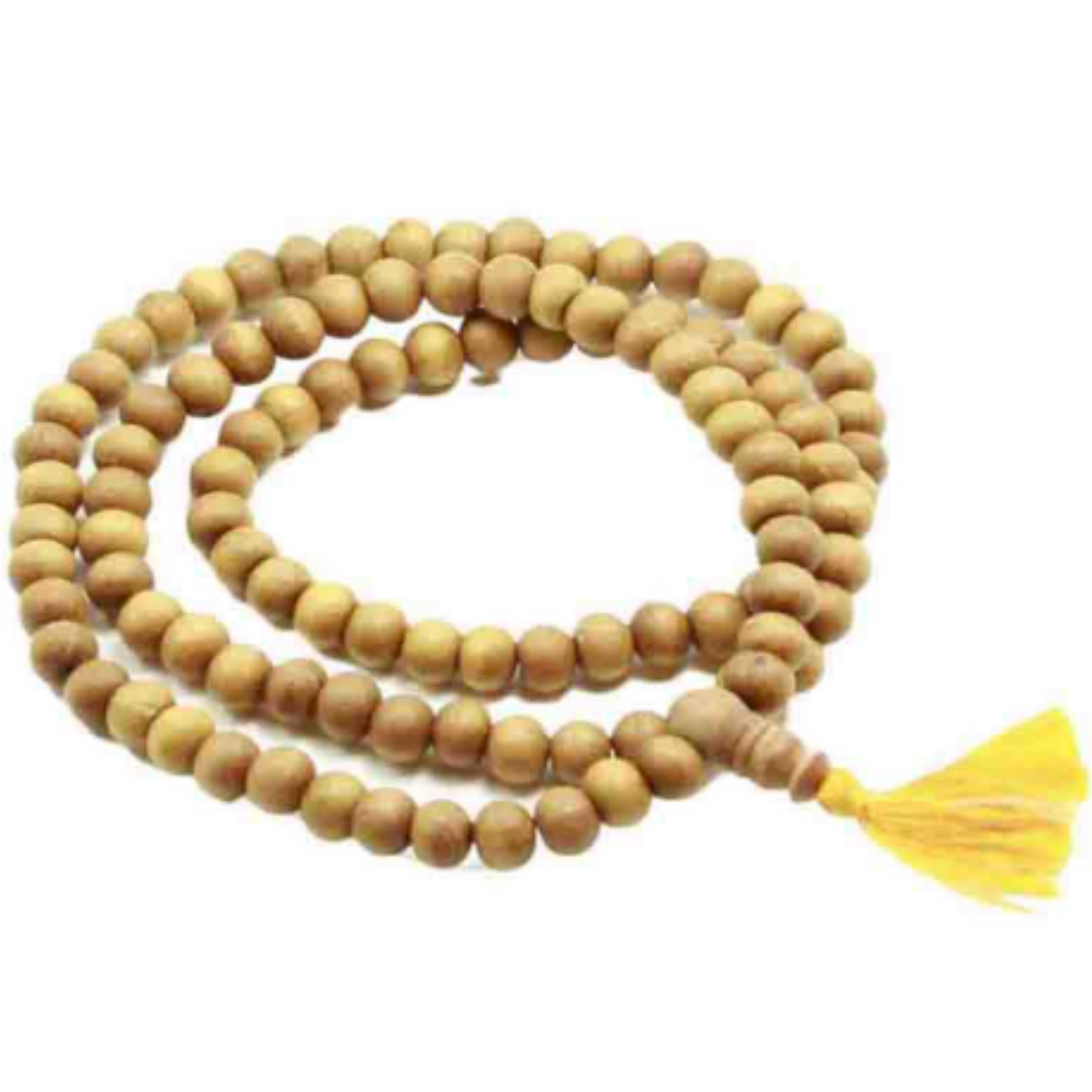 White Chandan(Sandalwood) Mala [Certified | Abhimantrit - Energized | 100% Original and Natural]