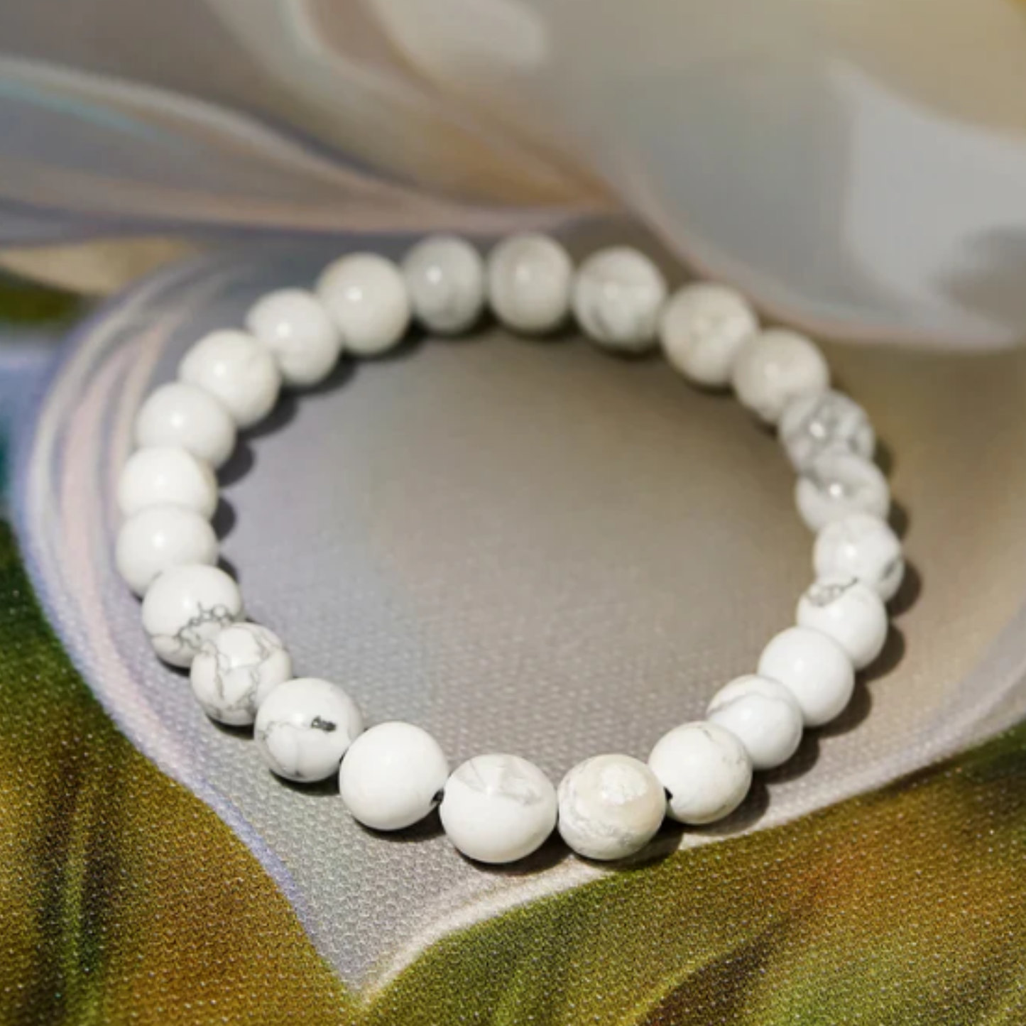 Howlite Bracelet [Certified | Abhimantrit - Energized | 100% Original and Natural]