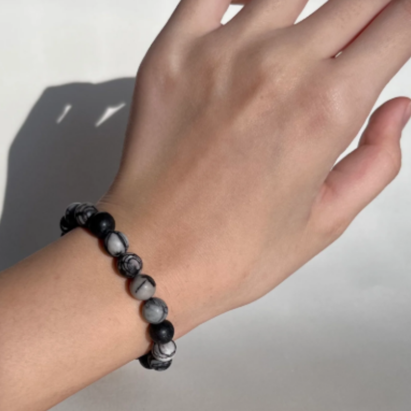 Black Web Jasper Bracelet [Certified | Abhimantrit - Energized | 100% Original and Natural]