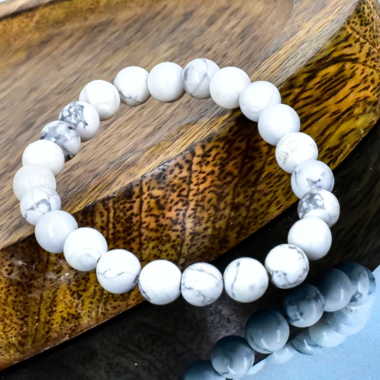Howlite Bracelet [Certified | Abhimantrit - Energized | 100% Original and Natural]