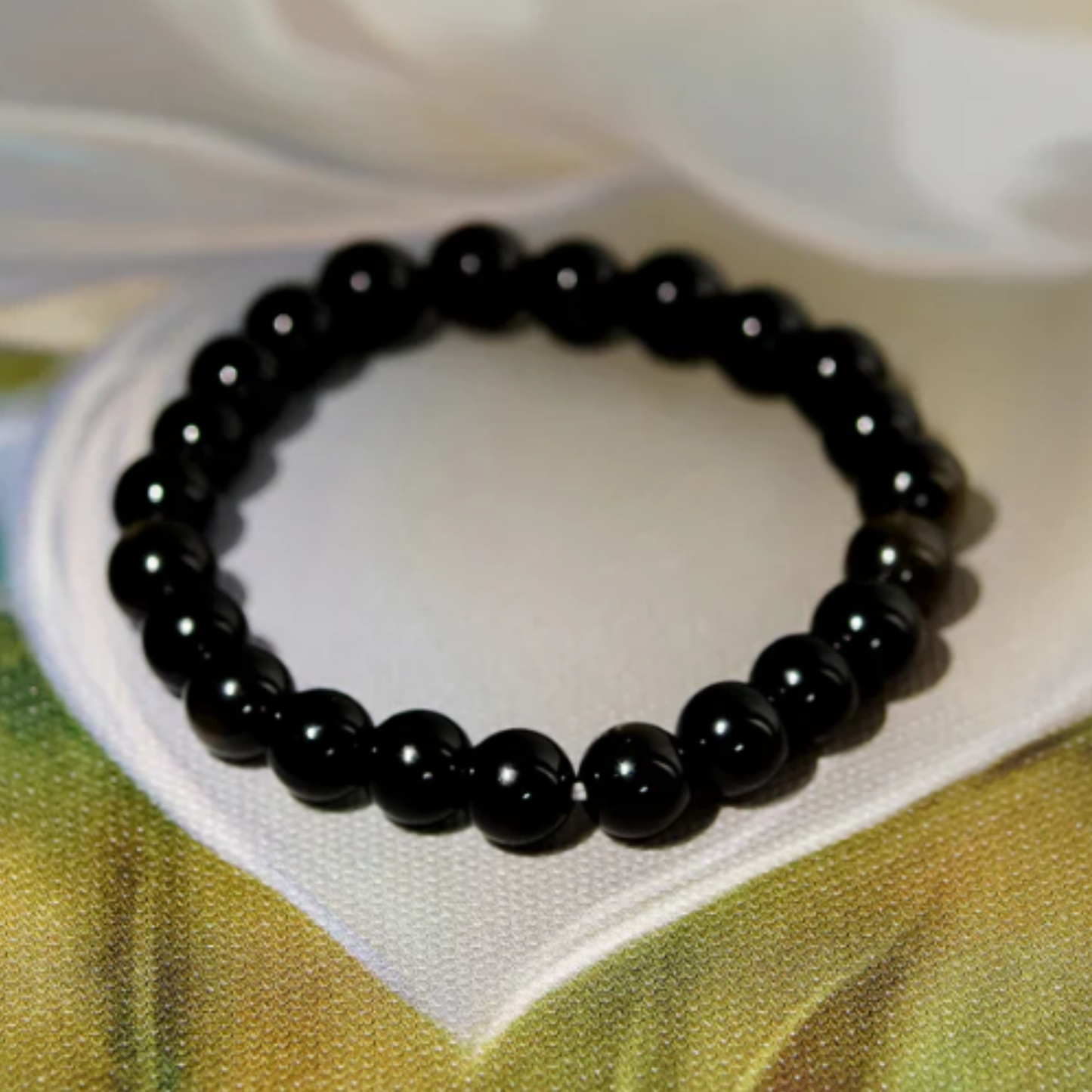 Golden Obsidian Bracelet [Certified | Abhimantrit - Energized | 100% Original and Natural]