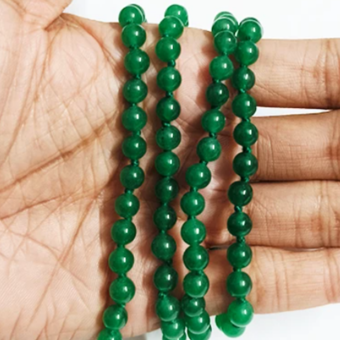 Green Hakik Mala [Certified | Abhimantrit - Energized | 100% Original and Natural]