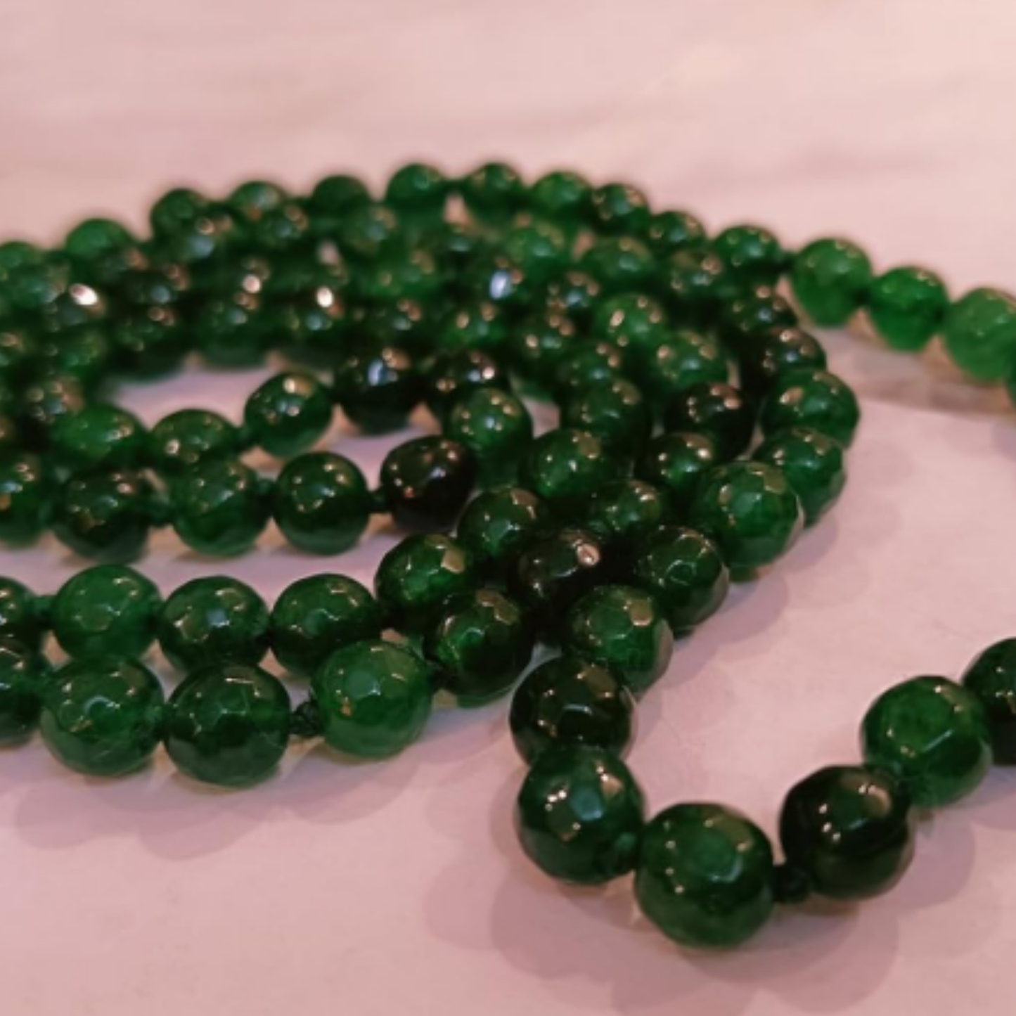 Green Hakik Mala [Certified | Abhimantrit - Energized | 100% Original and Natural]