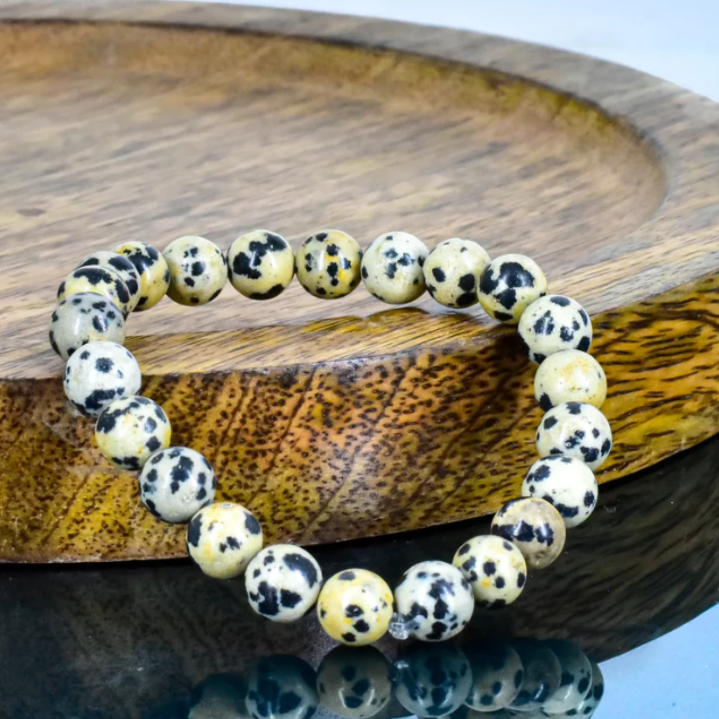 Dalmatian Jasper Bracelet [Certified | Abhimantrit - Energized | 100% Original and Natural]