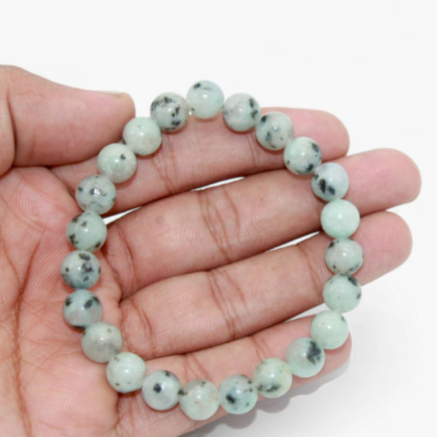 Kiwi Jasper Bracelet [Certified | Abhimantrit - Energized | 100% Original and Natural]