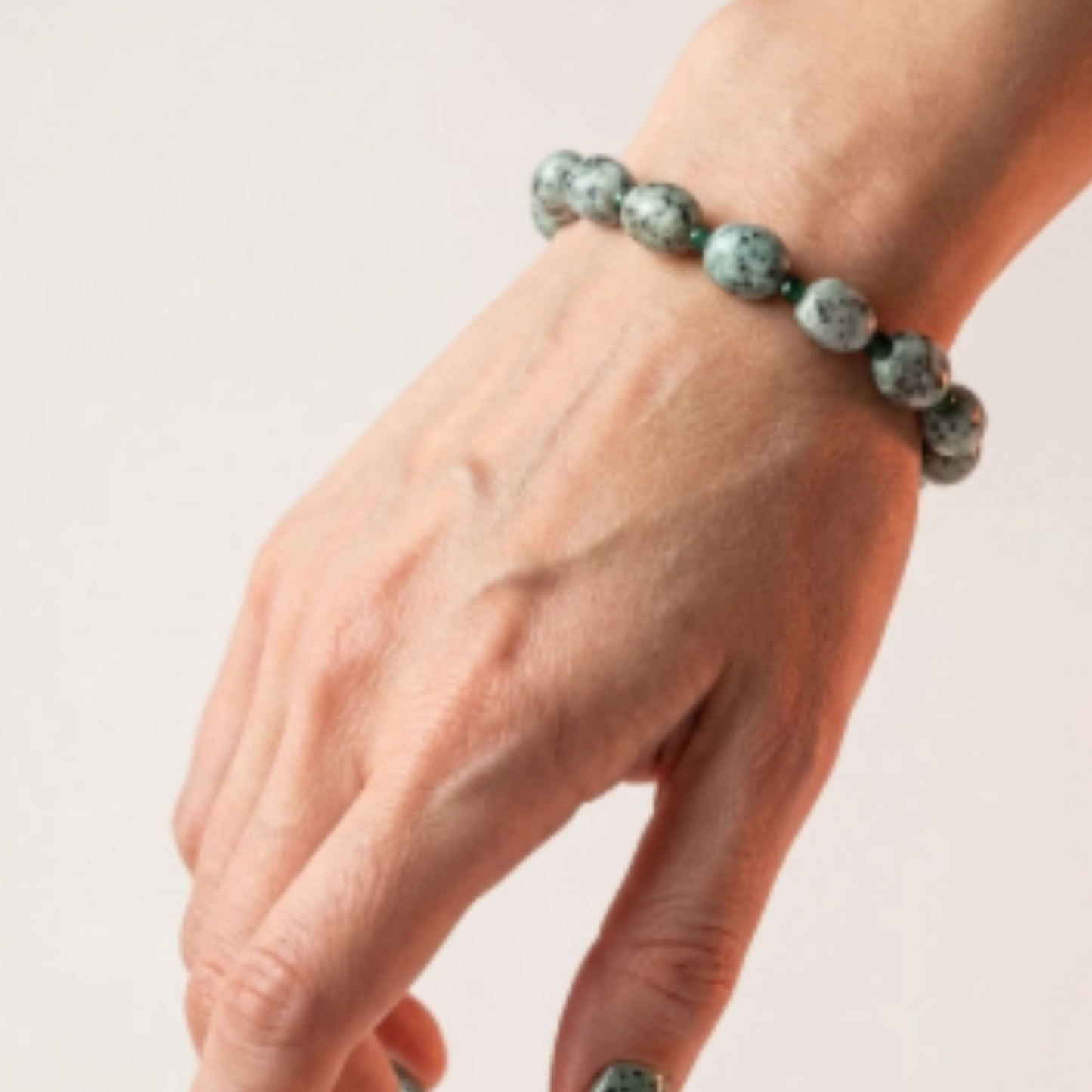Kiwi Jasper Bracelet [Certified | Abhimantrit - Energized | 100% Original and Natural]