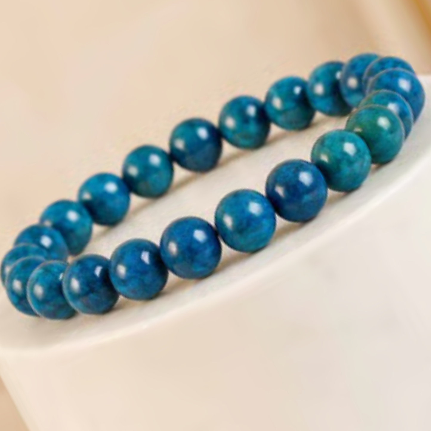 Azurite Bracelet [Certified | Abhimantrit - Energized | 100% Original and Natural]