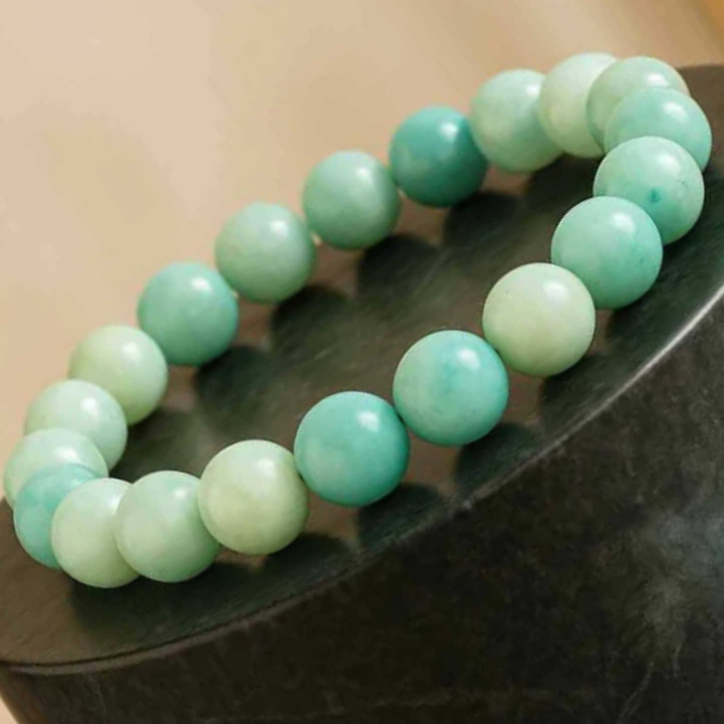 Amazonite Bracelet [Certified | Abhimantrit - Energized | 100% Original and Natural]