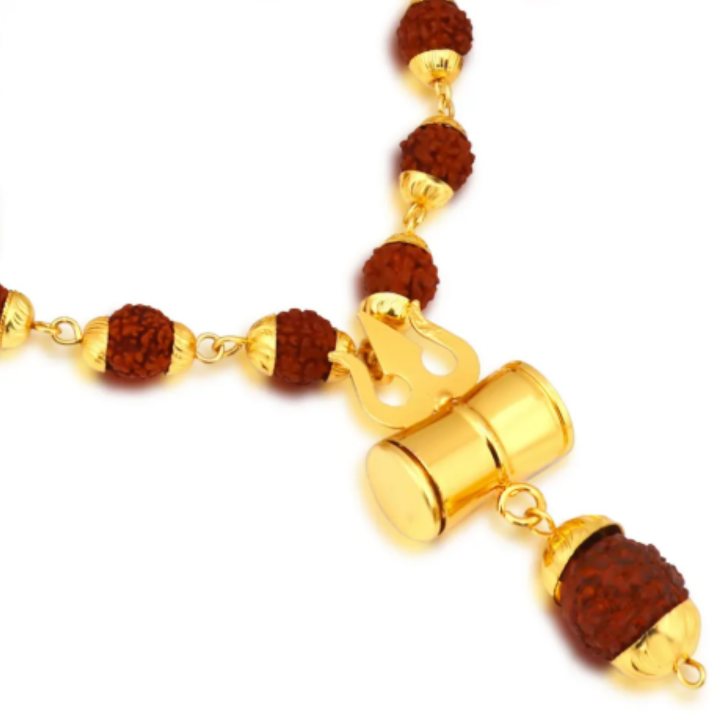 Shiv Shakti Kawach (5 Mukhi Rudraksha) Mala [Certified | Abhimantrit - Energized | 100% Original and Natural]