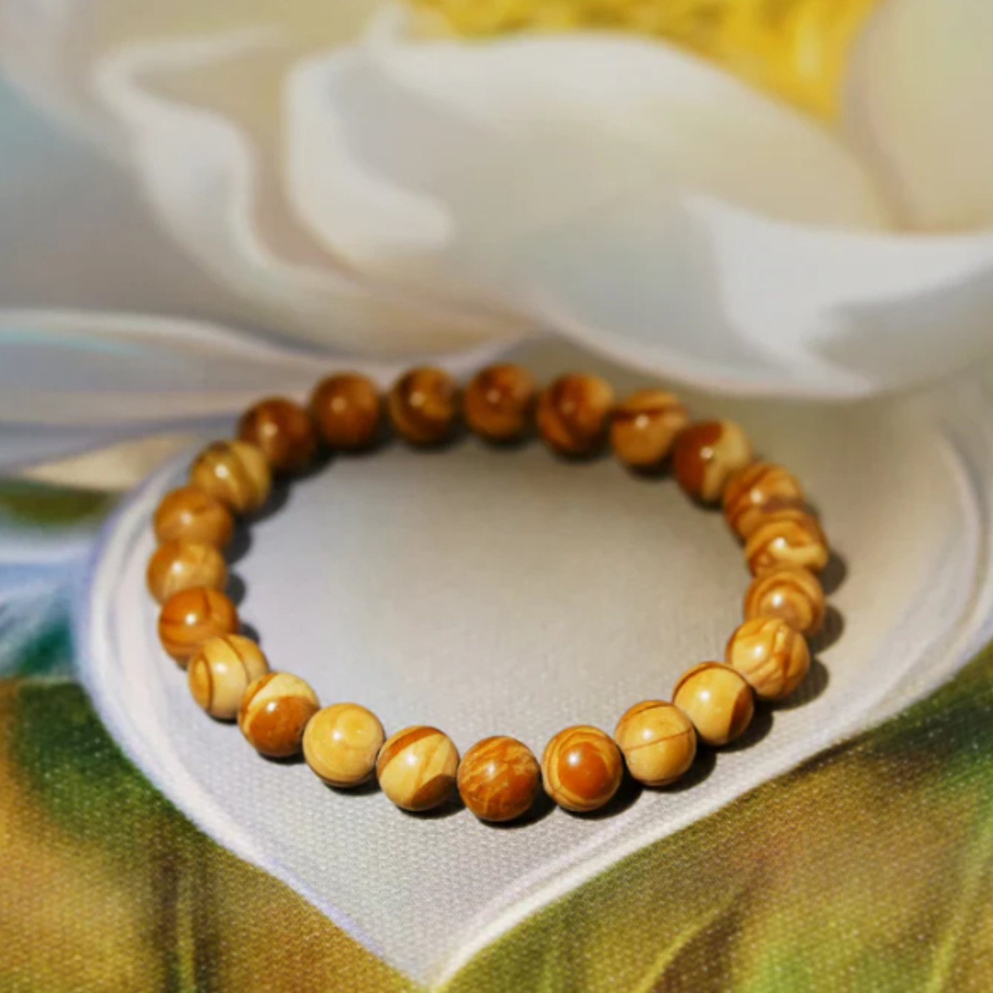 Camel Jasper Bracelet [Certified | Abhimantrit - Energized | 100% Original and Natural]