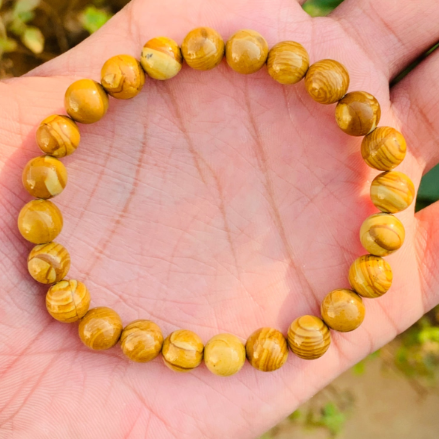 Camel Jasper Bracelet [Certified | Abhimantrit - Energized | 100% Original and Natural]