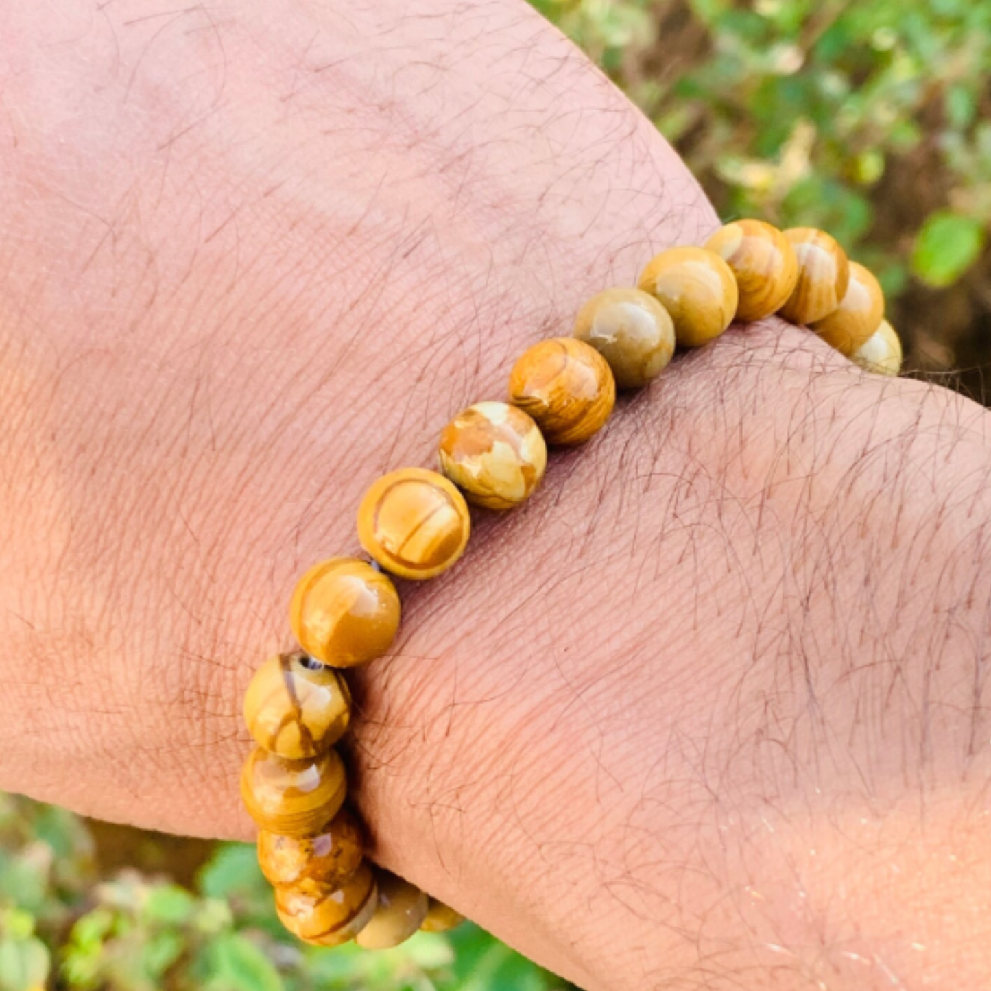 Camel Jasper Bracelet [Certified | Abhimantrit - Energized | 100% Original and Natural]