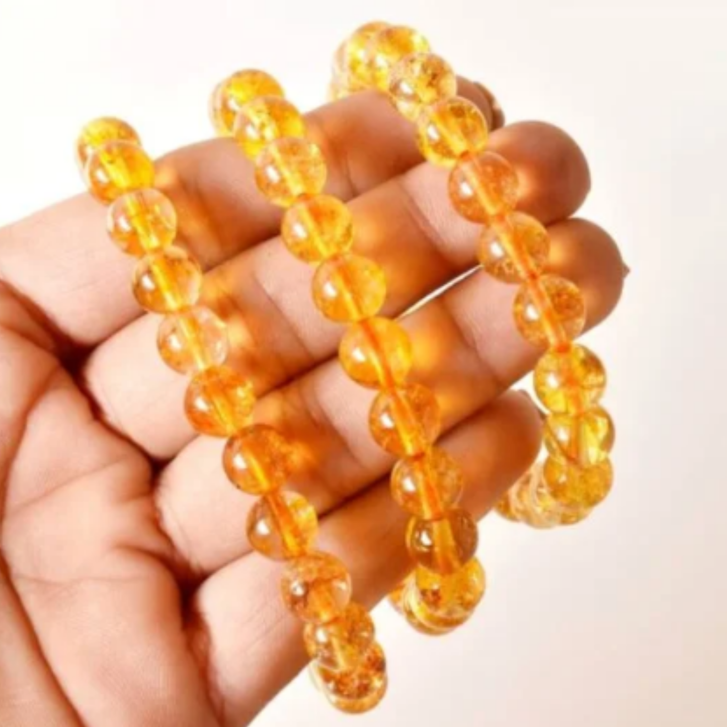 Citrine Bracelet [Certified | Abhimantrit - Energized | 100% Original and Natural]