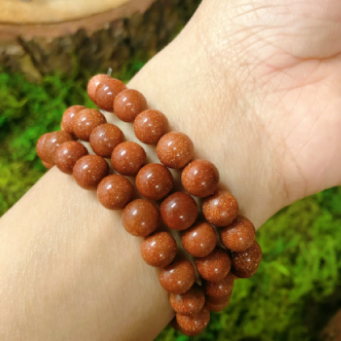 Brown Goldstone Bracelet [Certified | Abhimantrit - Energized | 100% Original and Natural]
