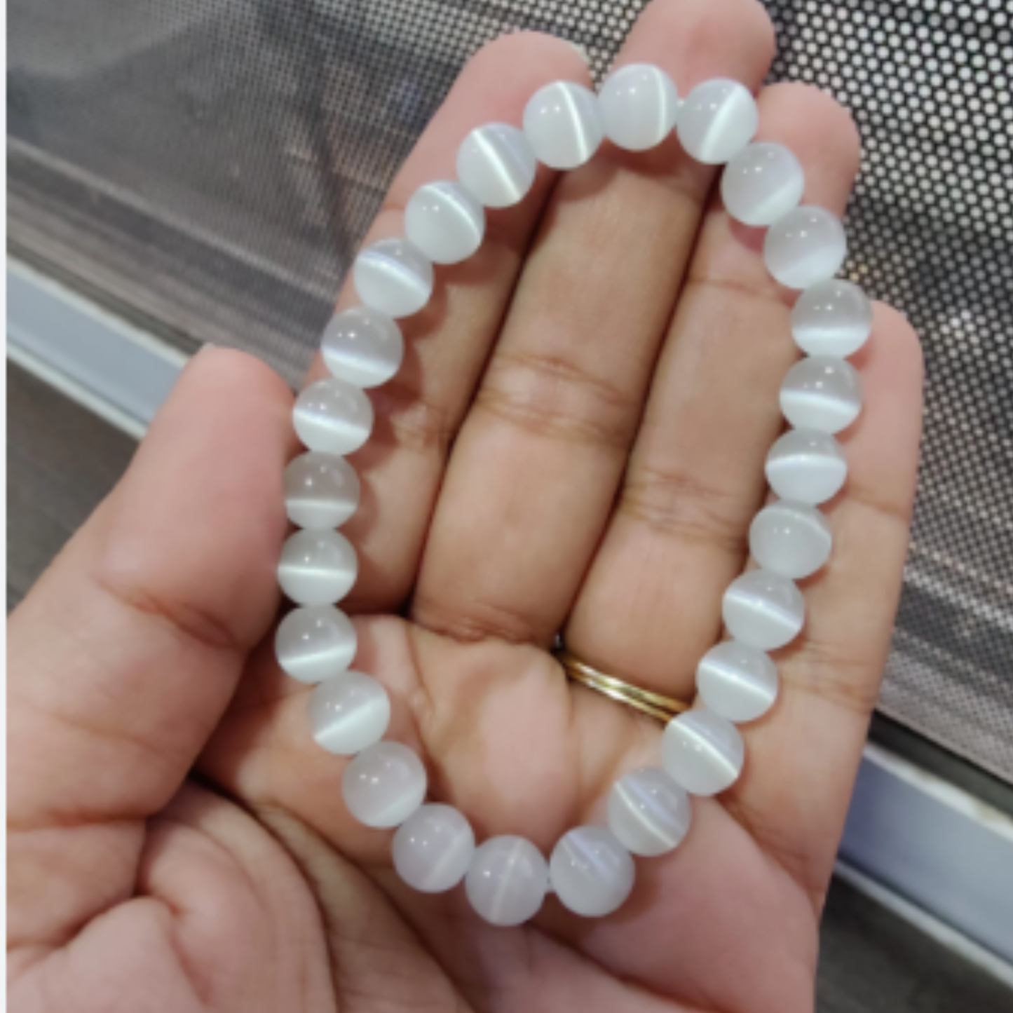 Selenite Bracelet [Certified | Abhimantrit - Energized | 100% Original and Natural]