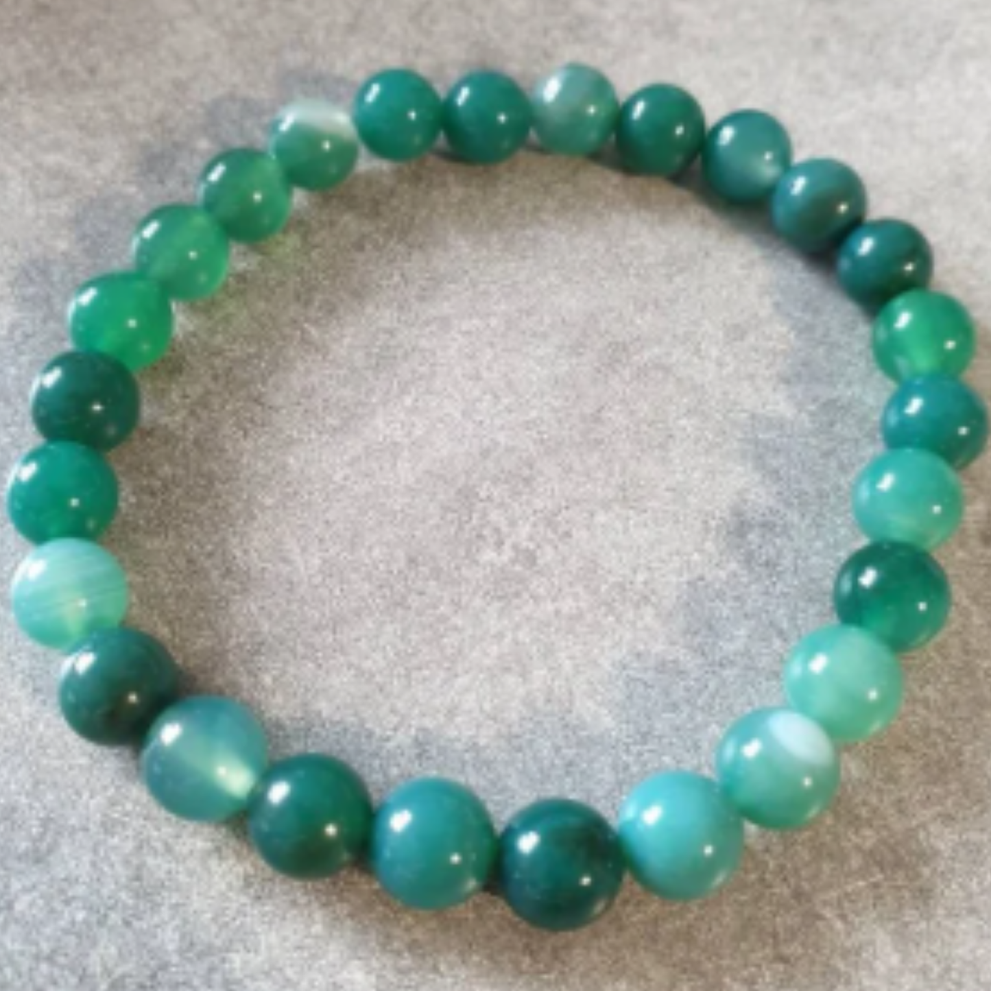 Green Banded Agate [Certified | Abhimantrit - Energized | 100% Original and Natural]