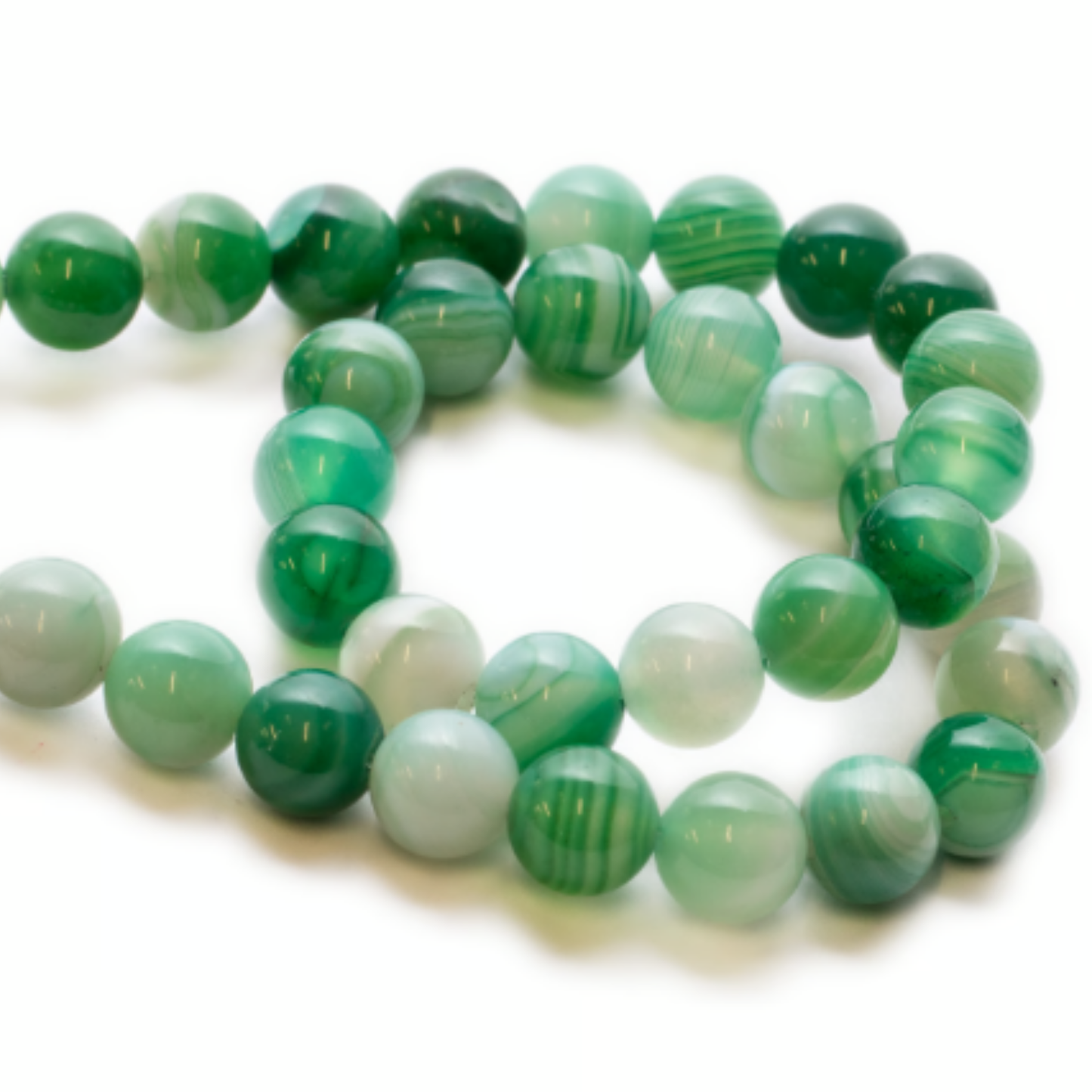 Green Banded Agate [Certified | Abhimantrit - Energized | 100% Original and Natural]