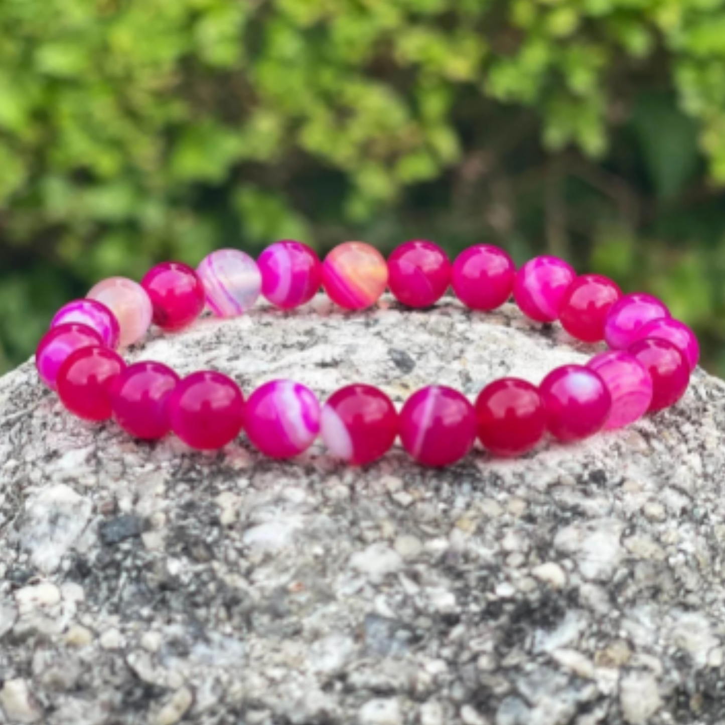 Pink Banded Agate [Certified | Abhimantrit - Energized | 100% Original and Natural]