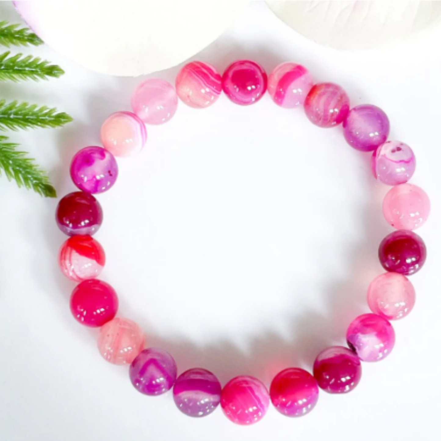 Pink Banded Agate [Certified | Abhimantrit - Energized | 100% Original and Natural]
