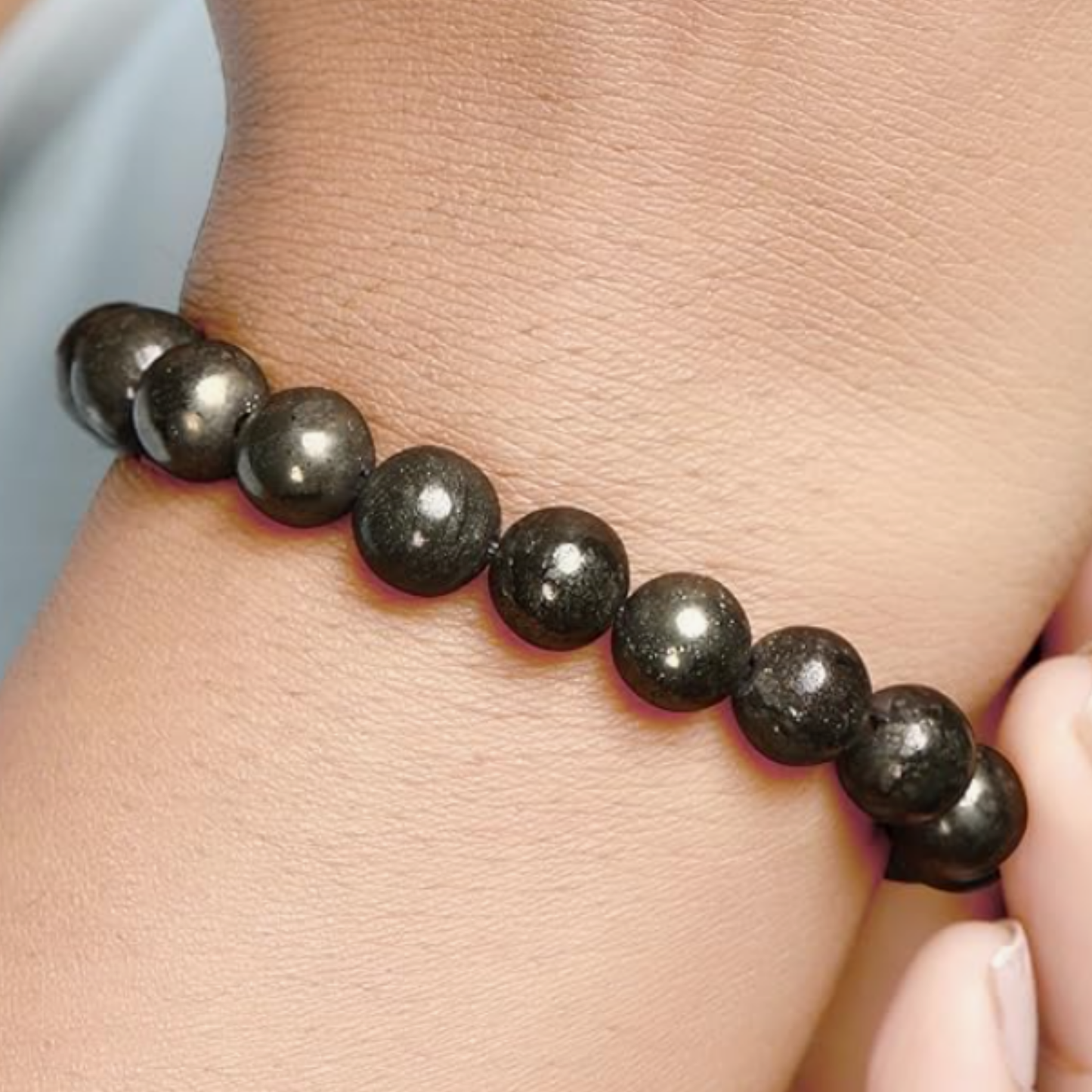 Raw Pyrite Bracelet [Certified | Abhimantrit - Energized | 100% Original and Natural]