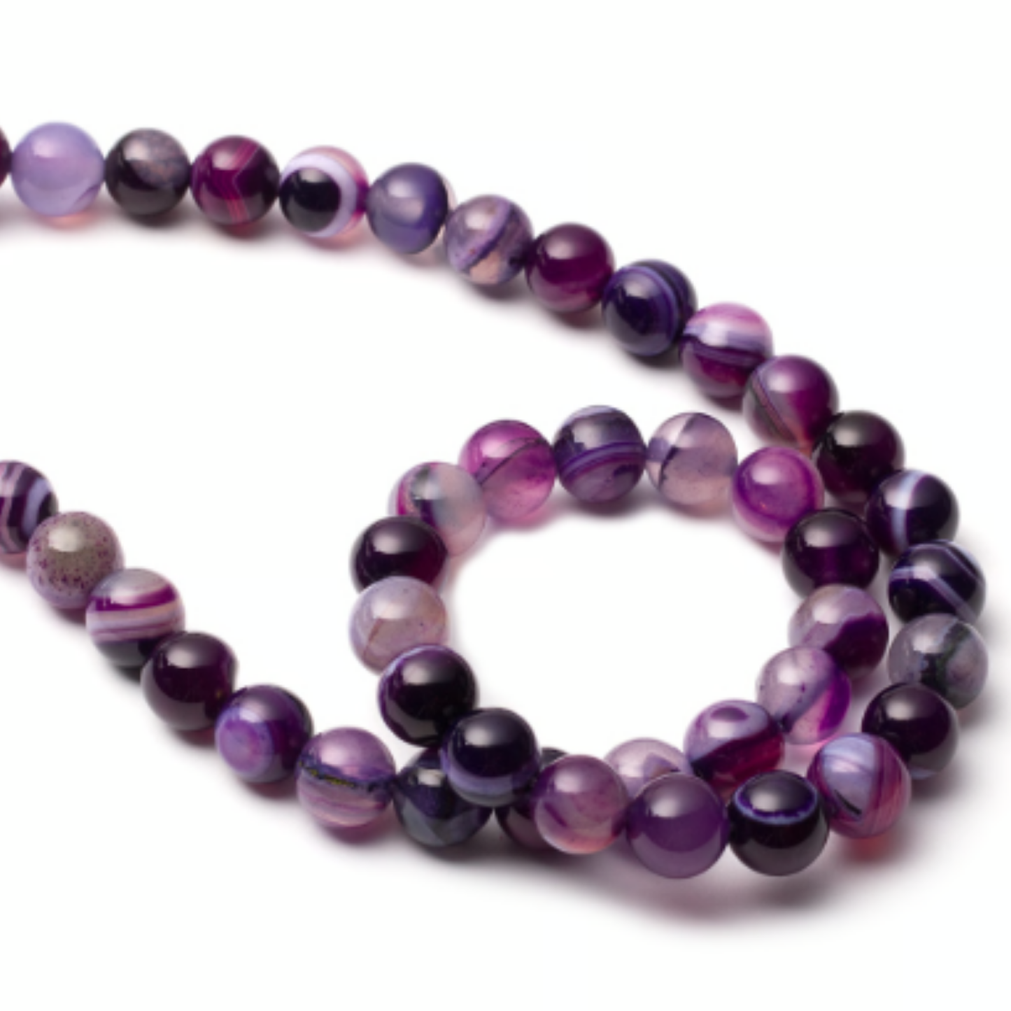 Purple Banded Agate [Certified | Abhimantrit - Energized | 100% Original and Natural]