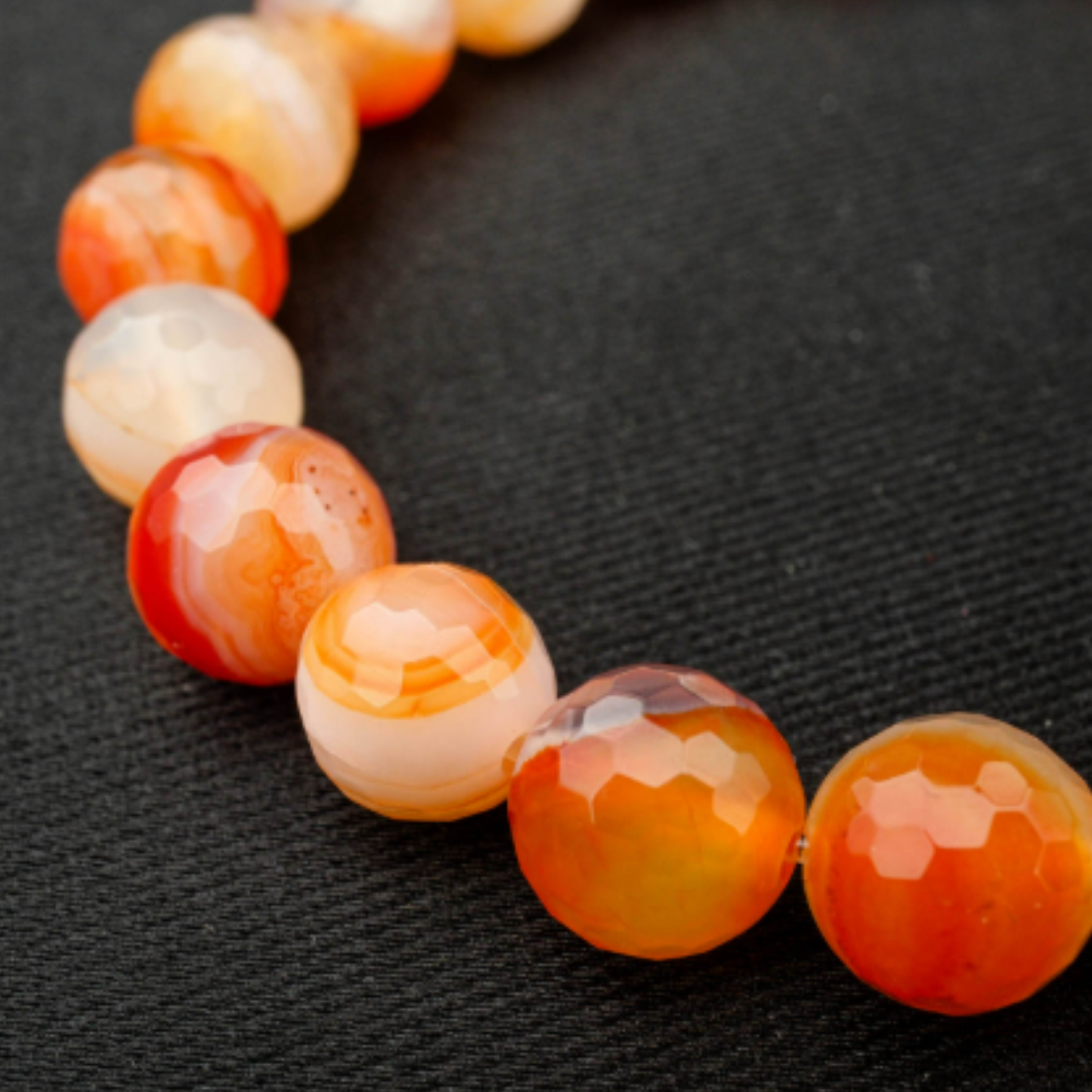 Orange Banded Agate [Certified | Abhimantrit - Energized | 100% Original and Natural]