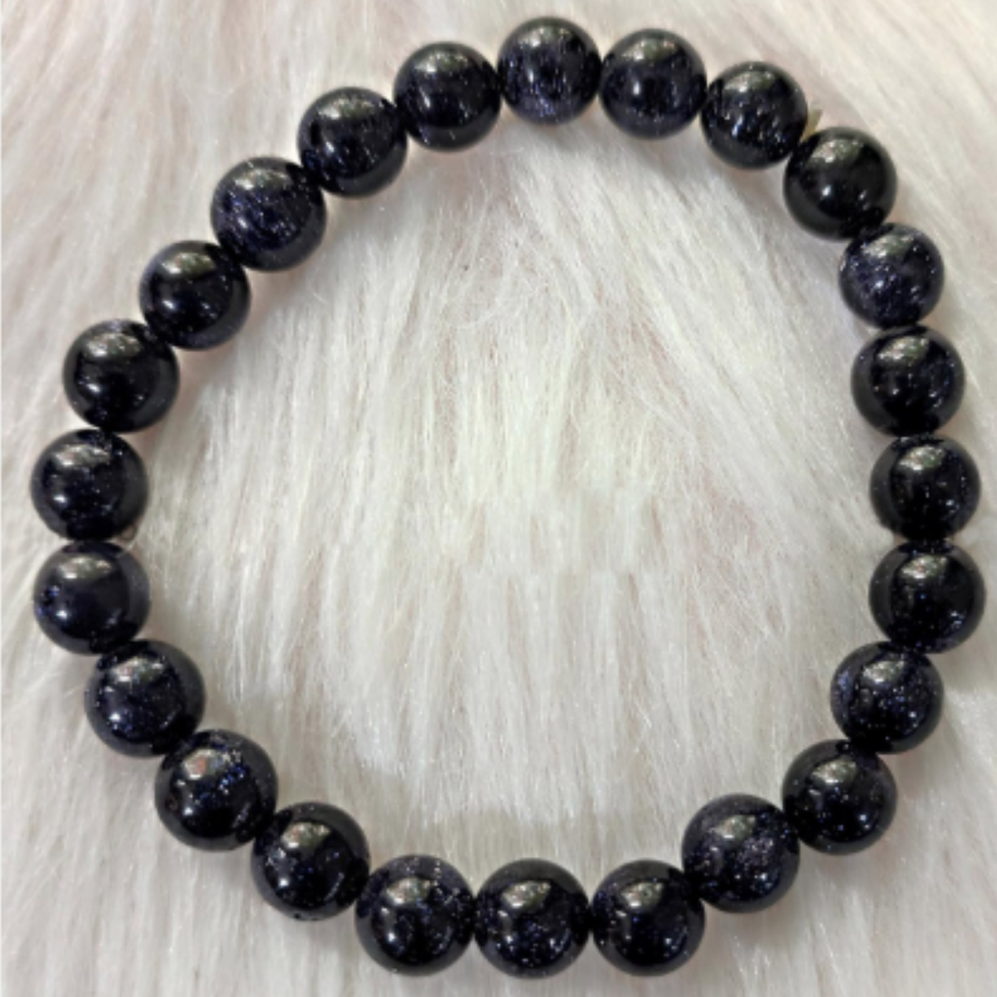 Blue Goldstone Bracelet [Certified | Abhimantrit - Energized | 100% Original and Natural]