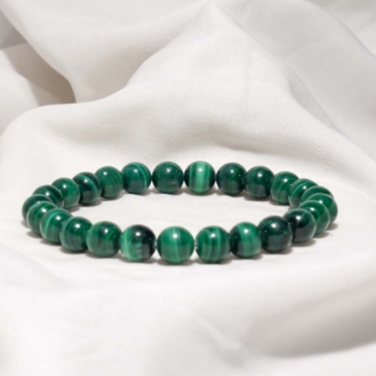 Malachite Bracelet [Certified | Abhimantrit - Energized | 100% Original and Natural]