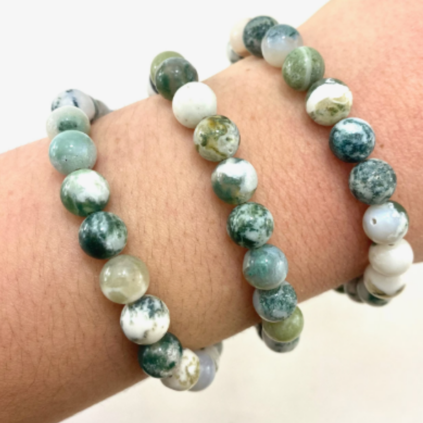 Tree Agate Bracelet [Certified | Abhimantrit - Energized | 100% Original and Natural]
