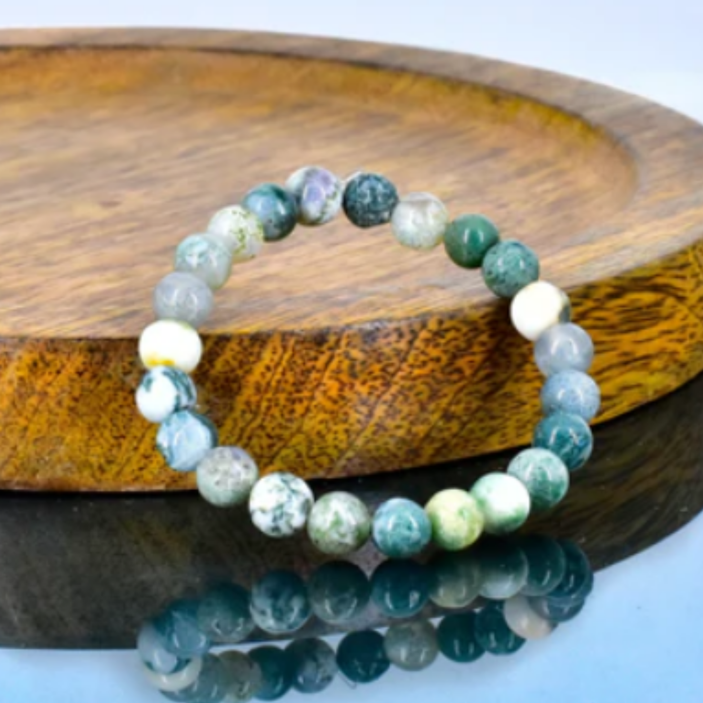 Tree Agate Bracelet [Certified | Abhimantrit - Energized | 100% Original and Natural]