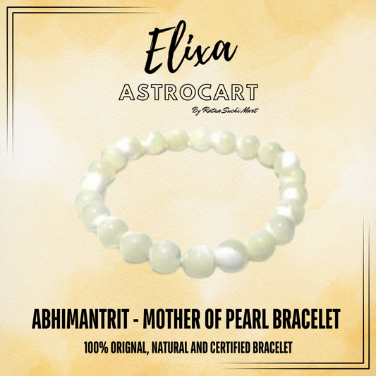 Mother of Pearl Bracelet [Certified | Abhimantrit - Energized | 100% Original and Natural]