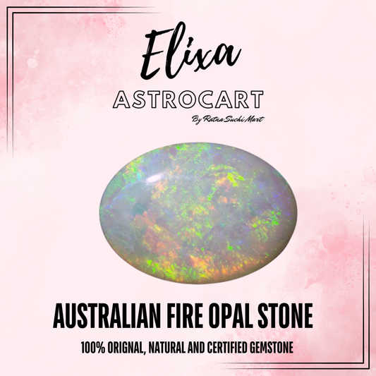 Australian Fire Opal – Powerful Venus Gemstone for Love, Luxury & Attraction | Lab Certified | Natural | 100% Original