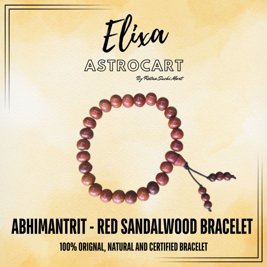 Red Sandalwood Bracelet [Certified | Abhimantrit - Energized | 100% Original and Natural]