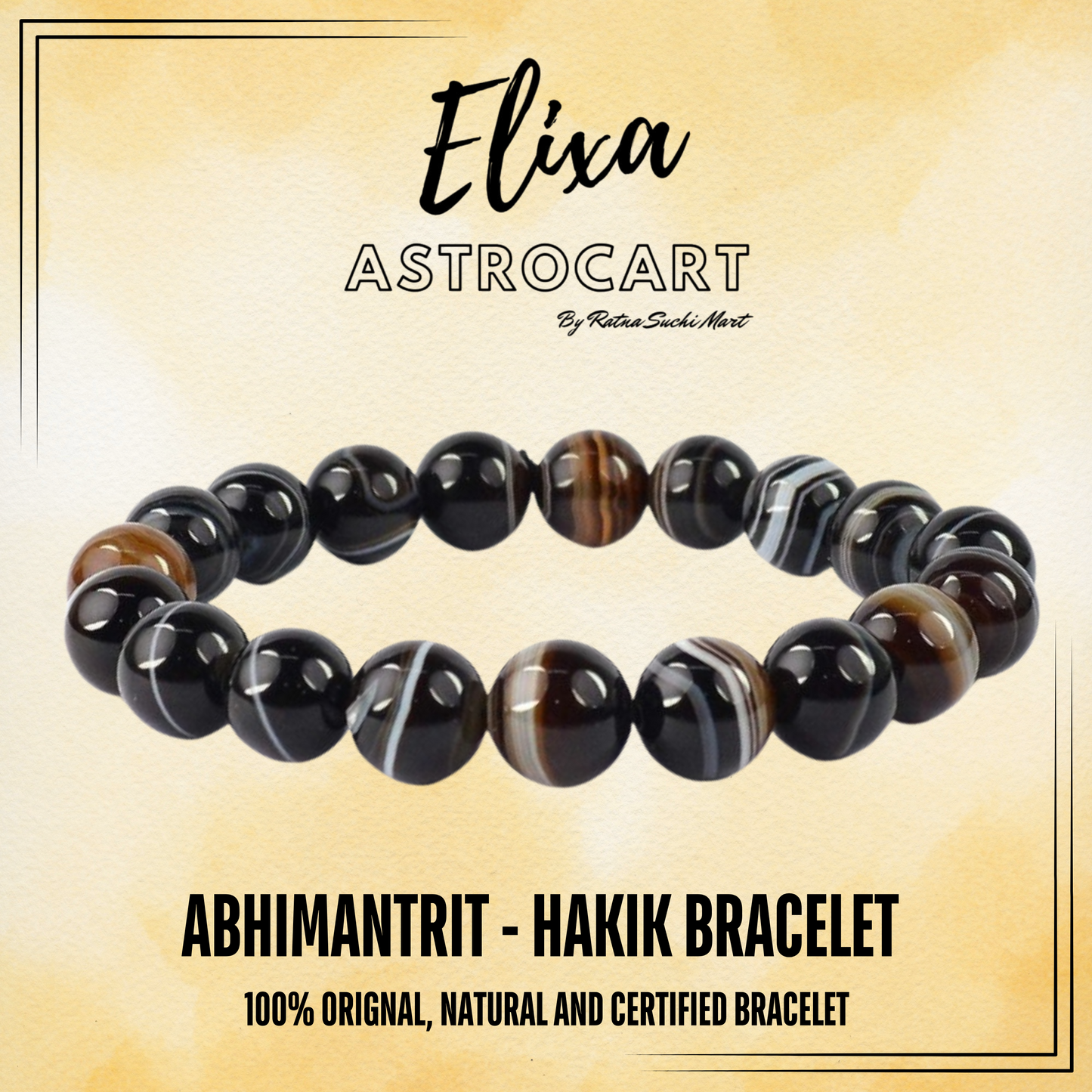 Hakik - Agate Bracelet [Certified | Abhimantrit - Energized | 100% Original and Natural]