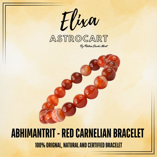 Red Carnelian Bracelet [Certified | Abhimantrit - Energized | 100% Original and Natural]